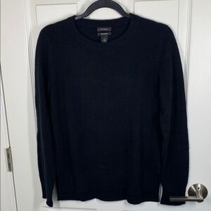 Halogen black crewneck cashmere sweater size small